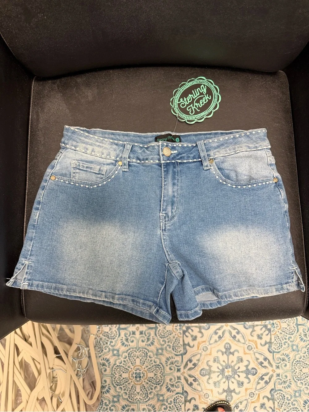 Women's Light Wash Denim Jean Shorts